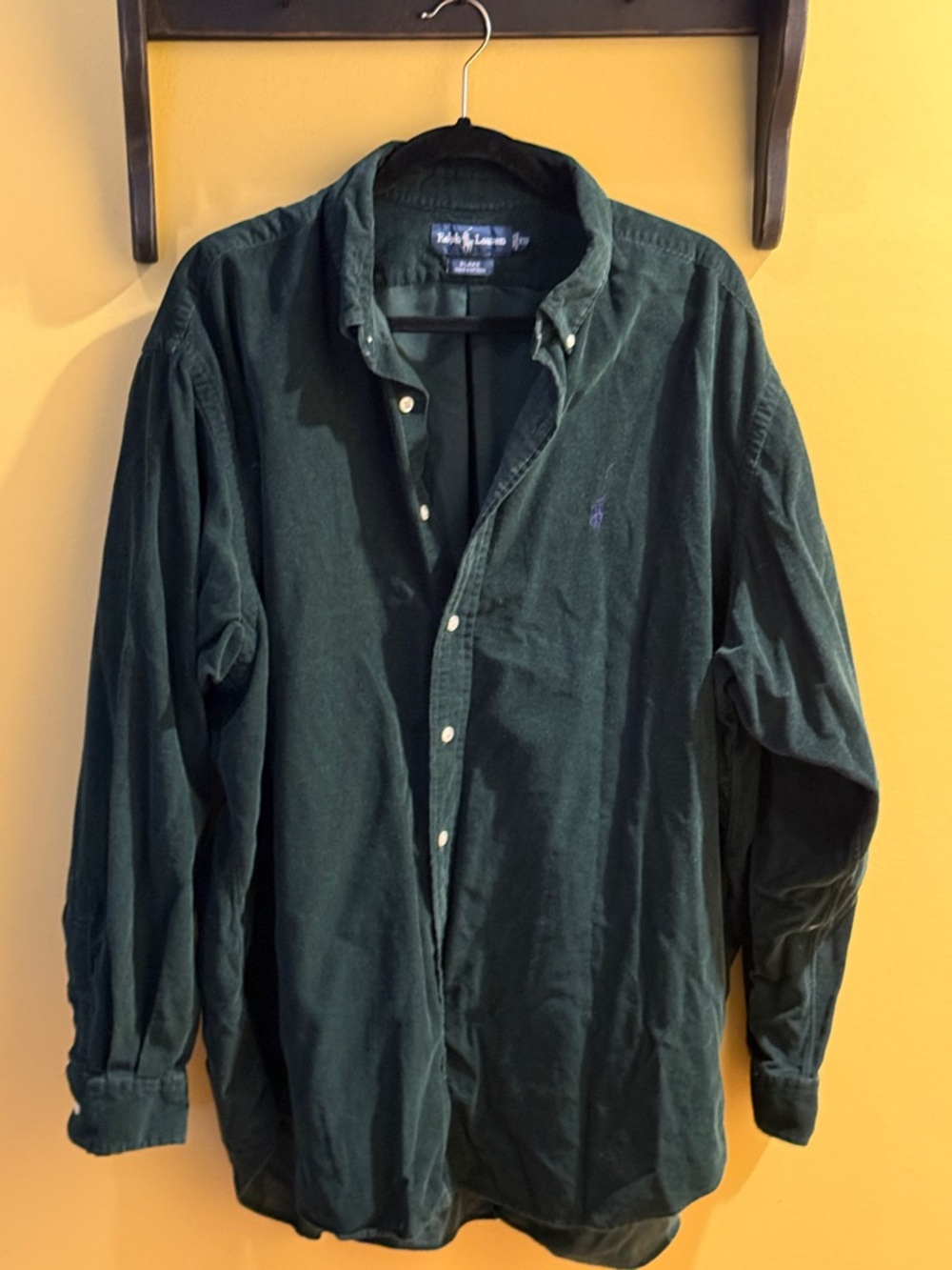 Ralph Lauren Forest Green Button-Down Corduroy Shirt